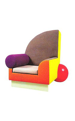 1982 Fauteuil Bel air  Peter Shire Memphis