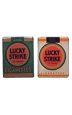 1940 Paquet de cigarettes redesign  Raymond Loewy American Tobacco Company