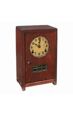 1911 clock Mantel  Gustav Stickley